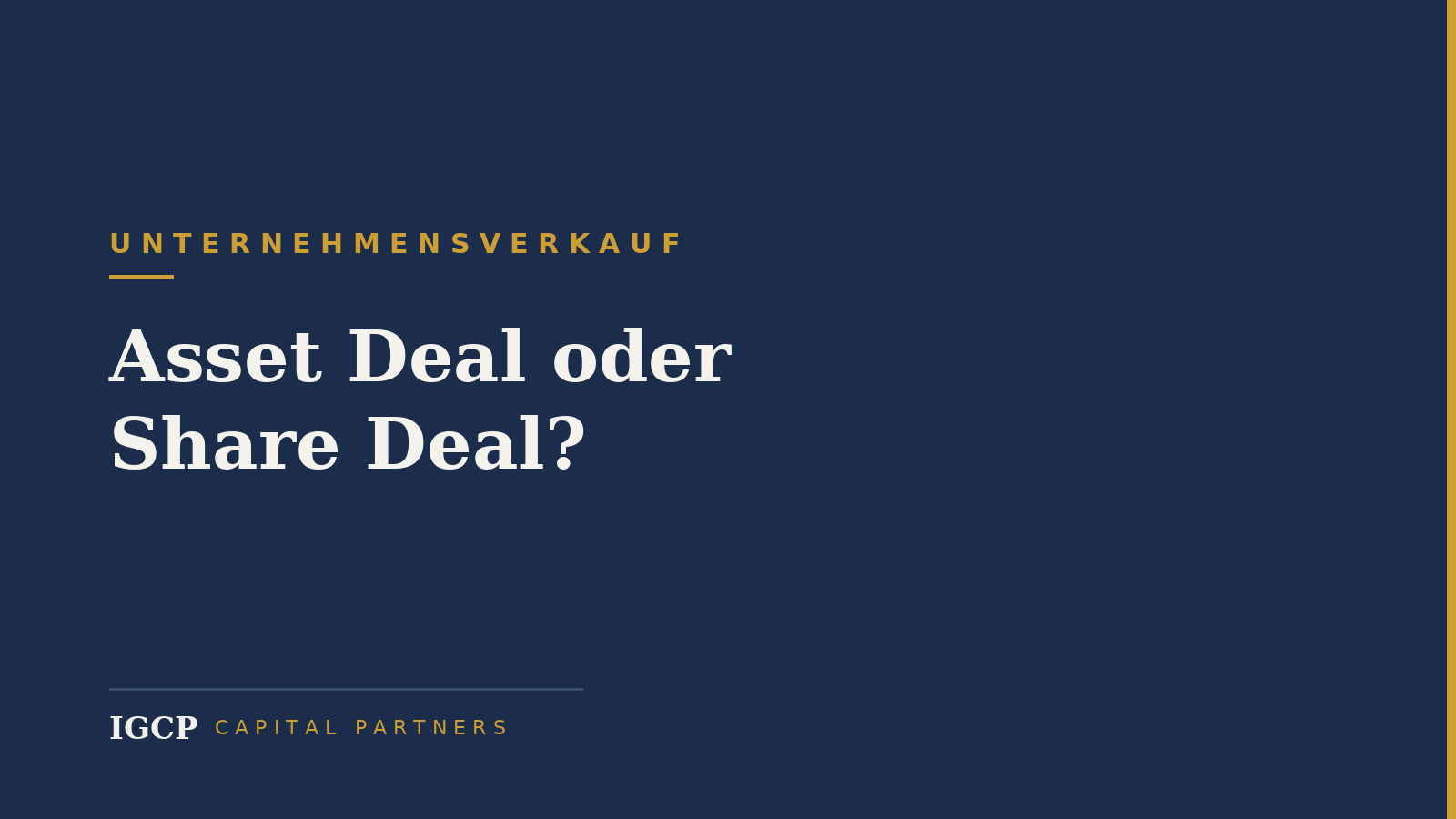 Asset Deal oder Share Deal? Der Vergleich für Verkäufer
