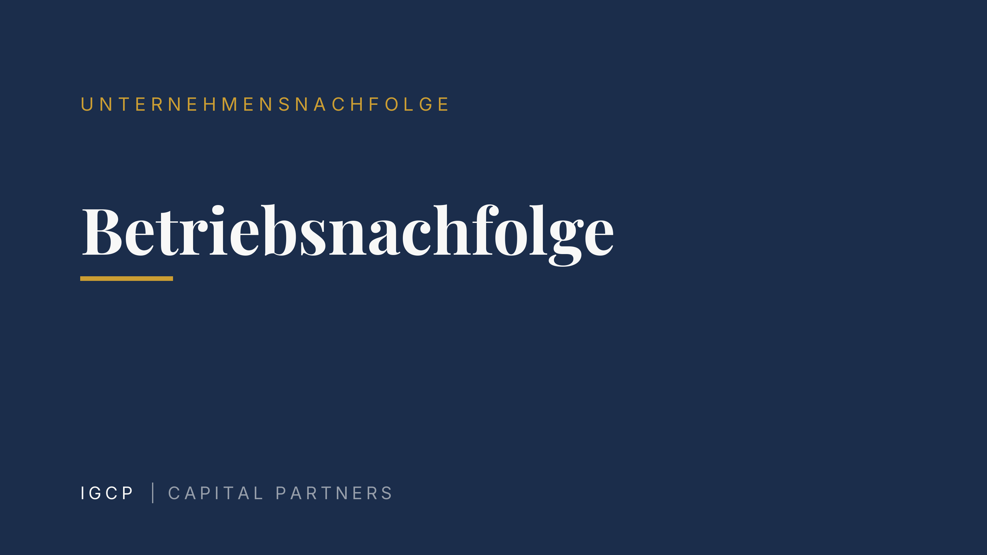 Betriebsnachfolge: einen Betrieb übernehmen statt gründen
