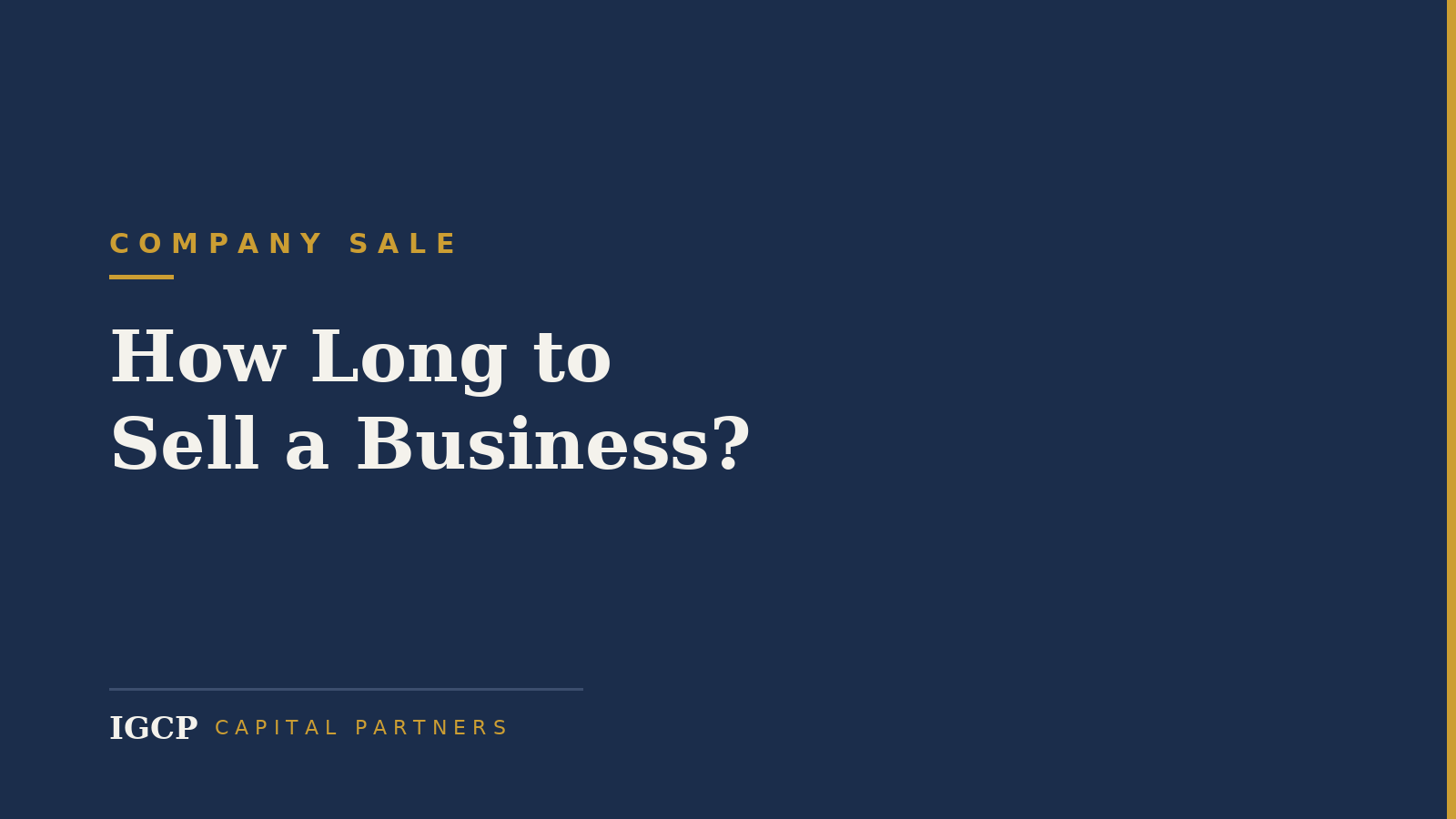 How Long Does It Take to Sell a Business?