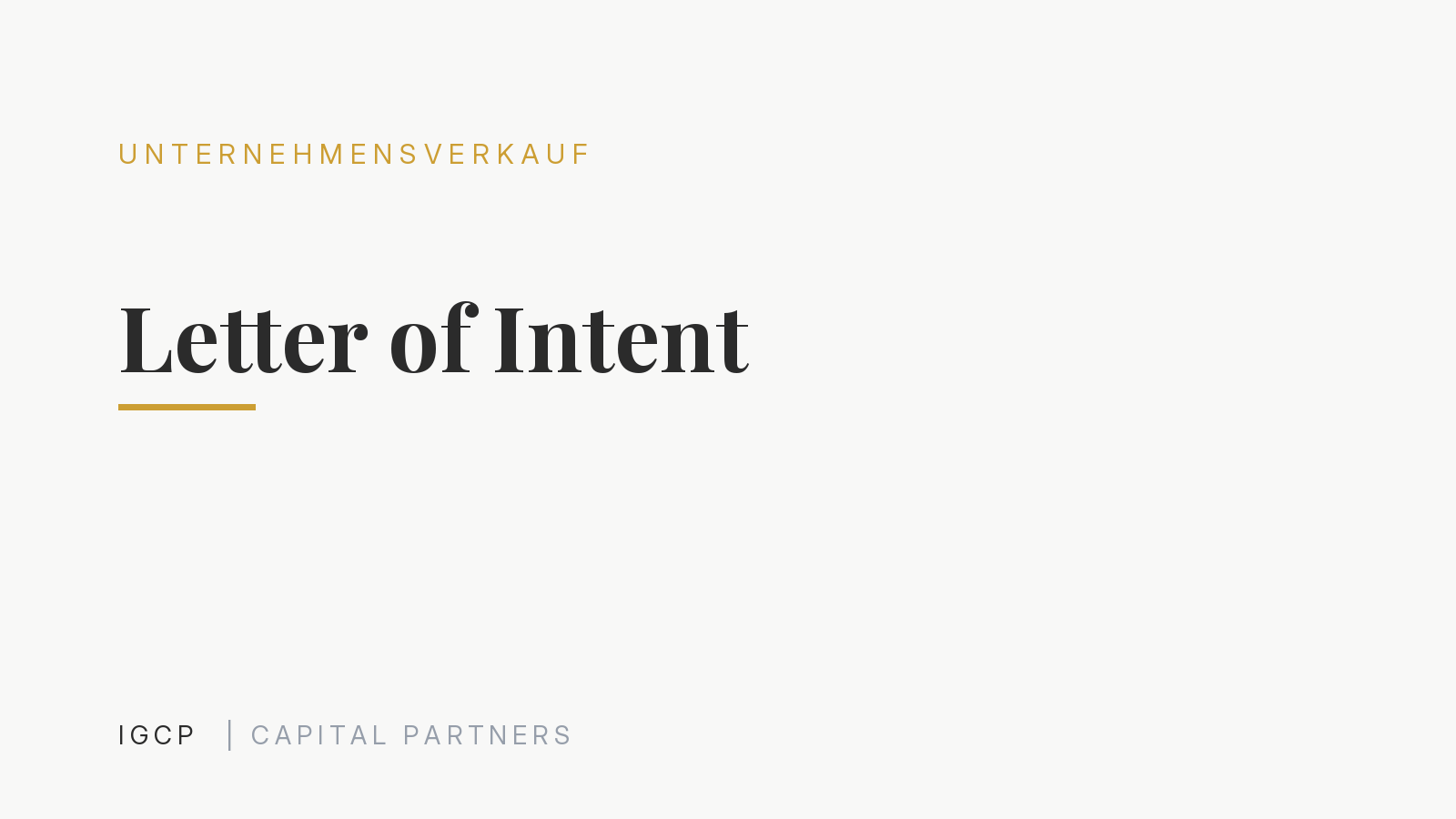 Letter of Intent (LOI): Bedeutung und was drinstehen sollte