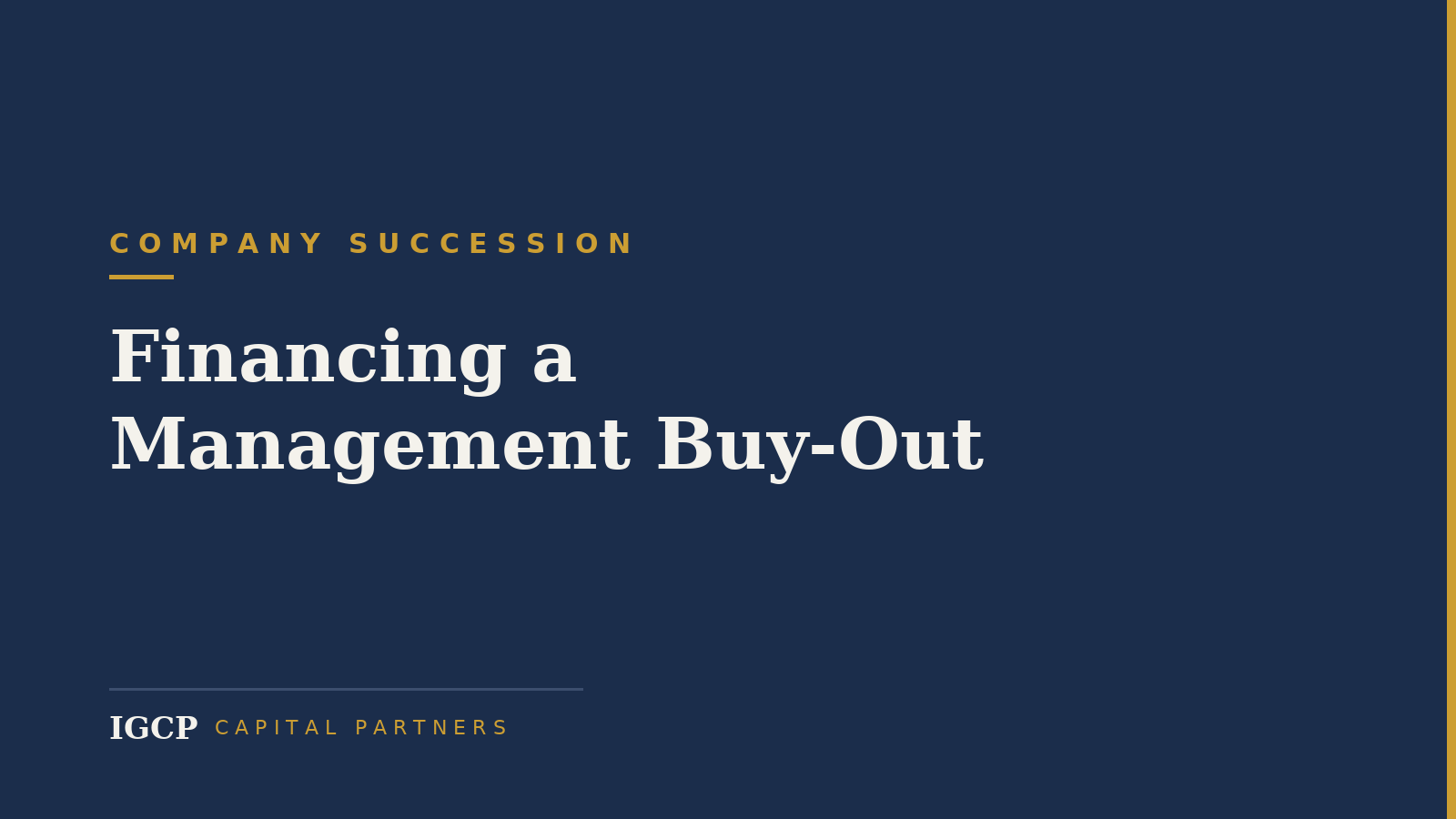 Financing a Management Buy-Out: How Employees Buy the Company