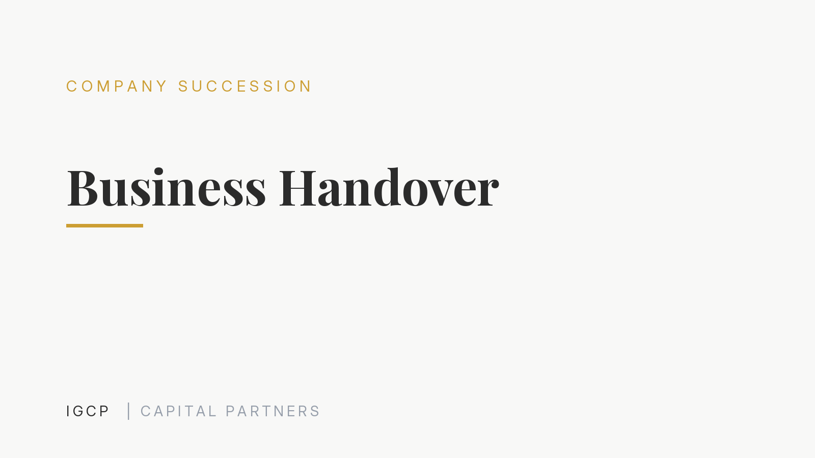 Business Handover: The Guide from Plan to Transfer